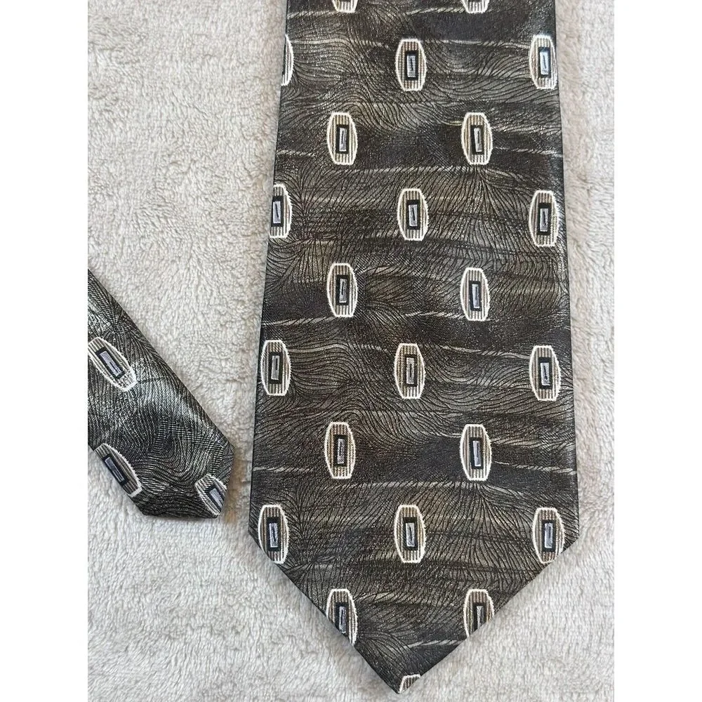 Stringbeans Men Neck Tie Classic Multicolor‎ Green 100% Polyester Made in USA